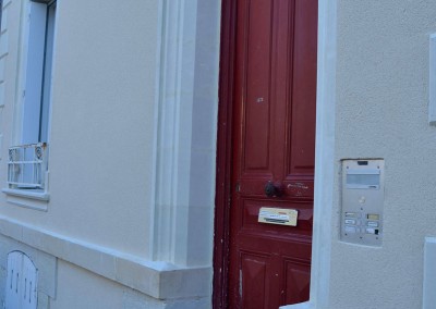 Taille de pierre, enduit à la chaux - rue San-Francisco à Tours 37