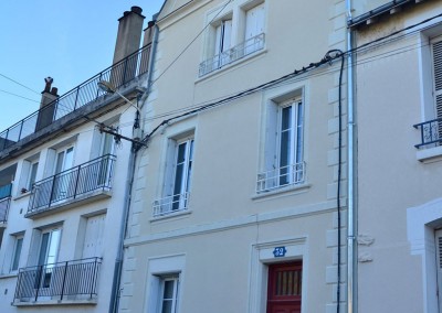 Taille de pierre, enduit à la chaux - rue San-Francisco à Tours 37