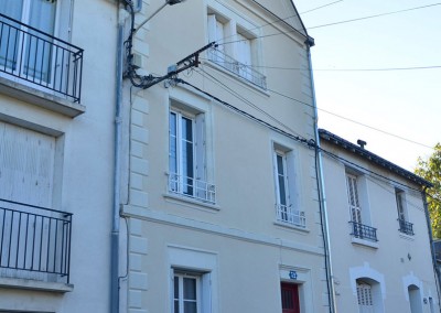 Taille de pierre, enduit à la chaux - rue San-Francisco à Tours 37