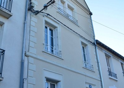 Taille de pierre, enduit à la chaux - rue San-Francisco à Tours 37