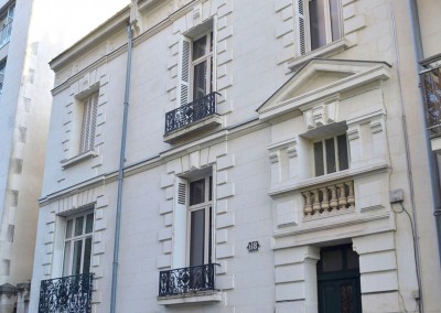 Taille de pierre, enduit à la chaux - rue Boisdenier à Tours 37