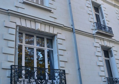 Taille de pierre, enduit à la chaux - rue Boisdenier à Tours 37