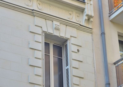 Taille de pierre, enduit à la chaux - rue Boisdenier à Tours 37