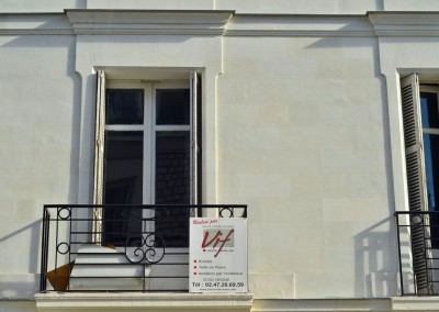 Taille de pierre, enduit à la chaux - rue Jules Favre à Tours