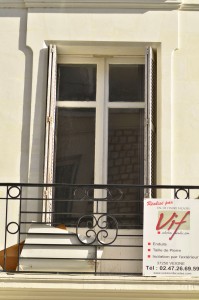Taille de pierre, enduit à la chaux - rue Jules Favre à Tours 37