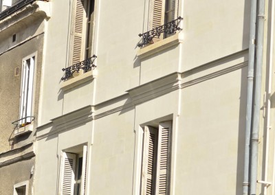 Taille de pierre, enduit à la chaux - rue Jules Favre à Tours 37