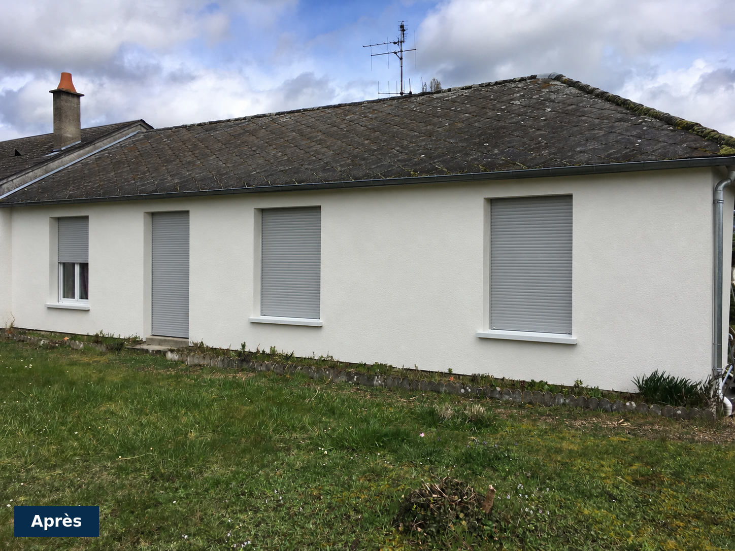 Façade après isolation extérieure sous enduit en Touraine