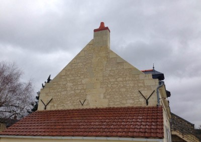 Enduit à la chaux et taille de pierre à Ingrandes (37)
