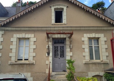 Enduit à la chaux et taille de pierre à Rochecorbon (37)