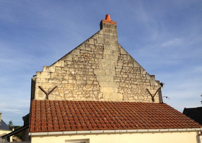 Enduit à la chaux et taille de pierre à Ingrandes (37)