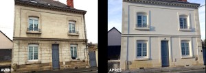 Enduit à la chaux et taille de pierre à Saint-Avertin (37)